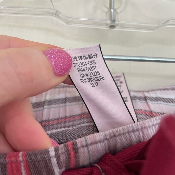 Victoria’s Secret Red Plaid Pajama Pants Pull On Drawstring Elastic Waist ~ Sz M - Picture 7 of 13